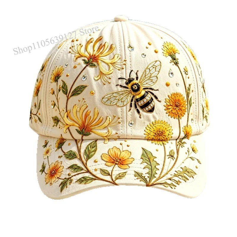 2026 Garden Morning Baseball Cap, Limited Edition Adjustable Cotton Hummingbird Flowers Baseball Hat, Lightweight Breathable