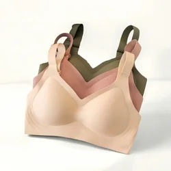 Soutien-gorge sans couture pour femme, soutien-gorge rembourré confortable, sous-vêtement brillant sans fil, soutien-gorge sexy, lingerie intime féminine