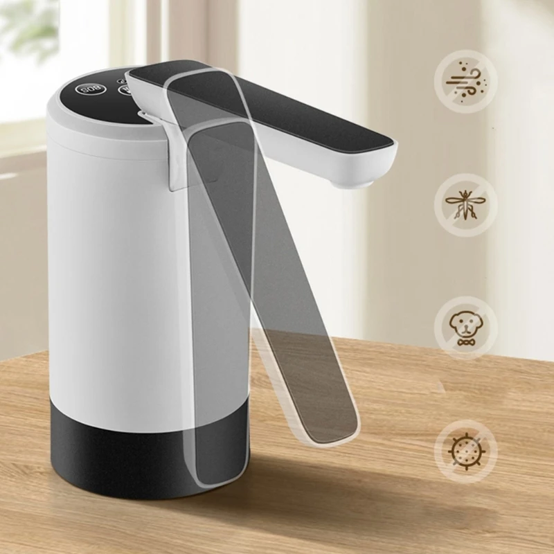 물병 펌프 접이식 전기 1200mah USB 충전식 자동 버튼 Dropship