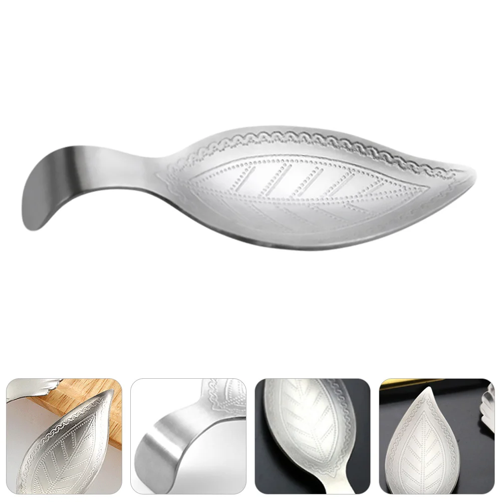 

304 Stainless Steel Tea Spoon Silver Tea Scoop For Coffee Flour Nuts Bath Salts Leaf Shape Teaware Spoon Accessory