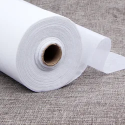 Width 100cm White Black Lightweight Non-Woven Fusible Interlining Fabric Apparel Sewing DIY Accessory