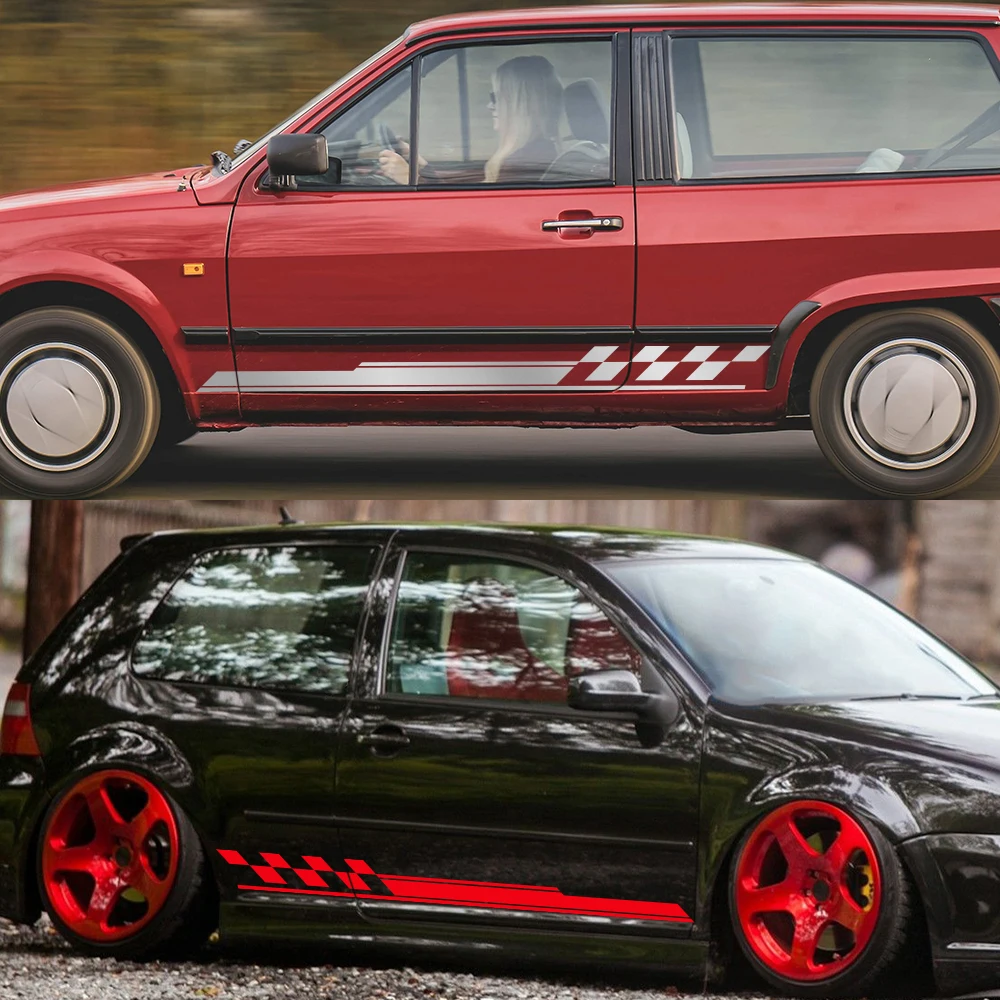 

For VW Golf MK3 Car Sticker Auto Door Side Vinyl Wrap Cover Kit Waterproof Auto Wrap Sticker PVC Decals Car Accessories Exterior