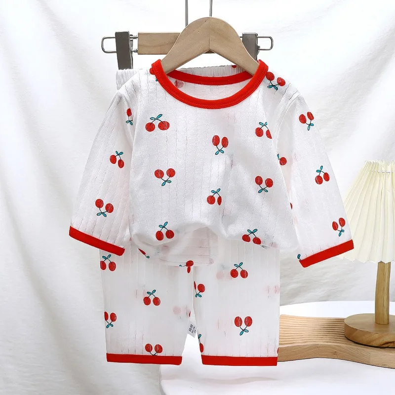 Baby Pajamas Sets Cotton Child Pajamas Toddler Long Sleeve Baby Nightwear Pyjamas Kids Cartoon Homewear Clothes Cartoon Homewear