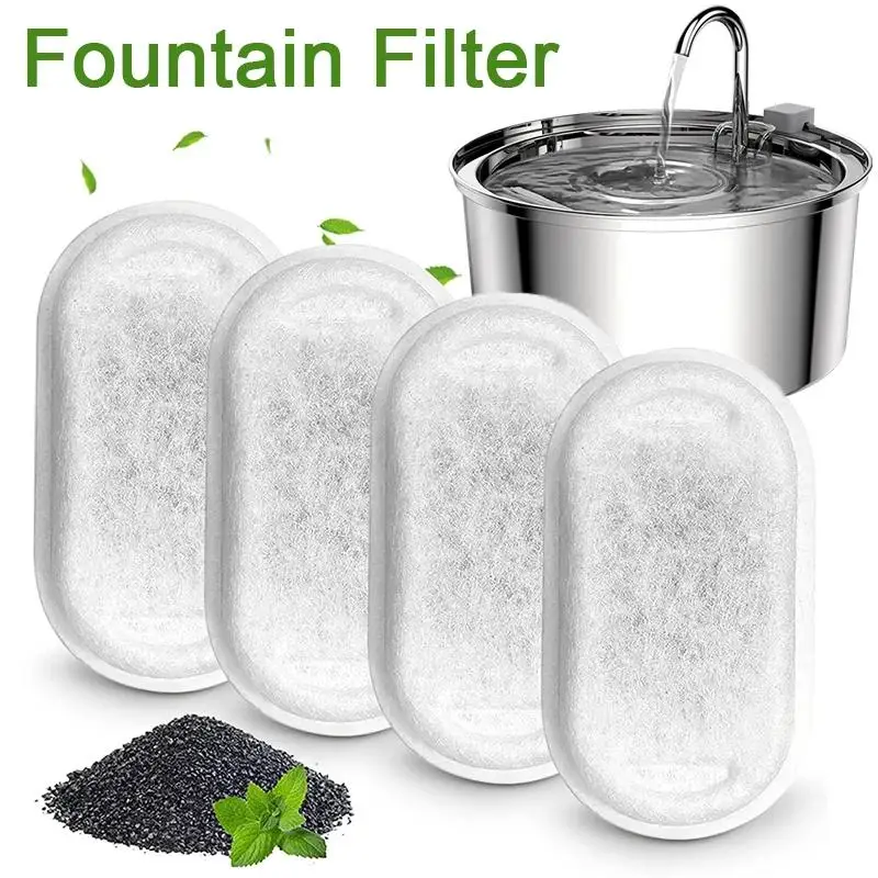 

Replacement Filters for Cats Water Fountain Activated Carbon Sponges Filter Stainless Steel Water Dispenser Accessories 4/8pcs