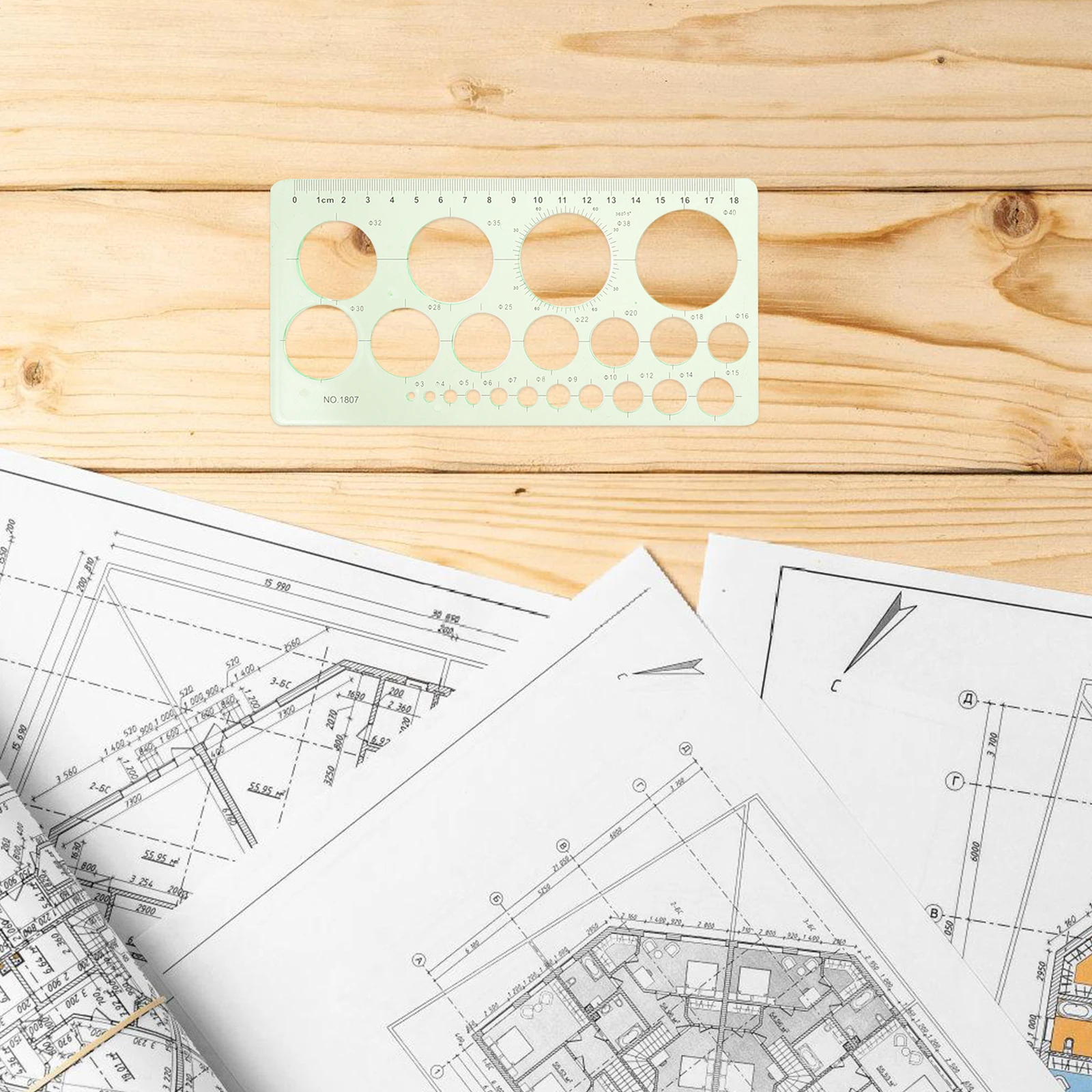 

4pcs Drawing Ruler Set Stencils Supplies Circle Geometric Template Rulers for Artists Drafting Plastic Students Tools