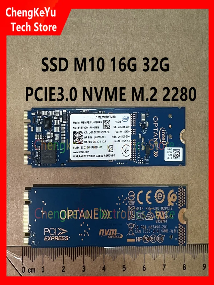 SSD M.2 PCIe 3.0 de deuxième génération M10 16G 32G 2280, original pour l'accélération de la mémoire Intel Optane, cache nvme neuf