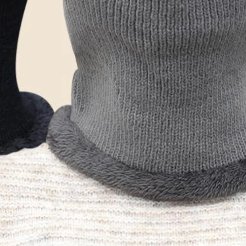 2 in 1 Winter Ski Beanie Hat Windproof Warm Knitted Full Face Mask Breathable for Outdoor Cold Weather Activities