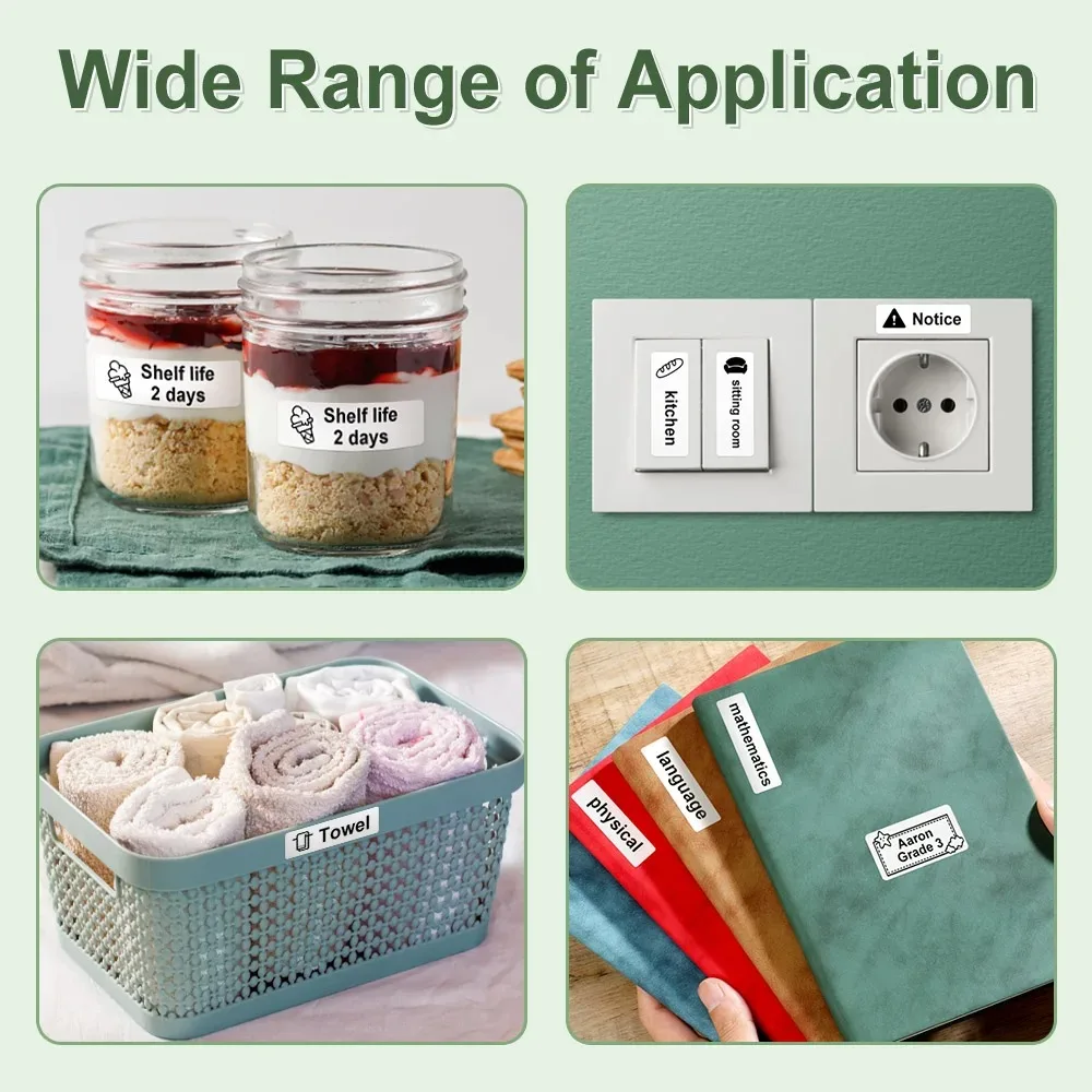 5/10PK E210 P50 Label Paper Self-adhesive 20-50mm Thermal Label Printer Sticker Suit for E210 P50 M110 M220 M200 Label Printer