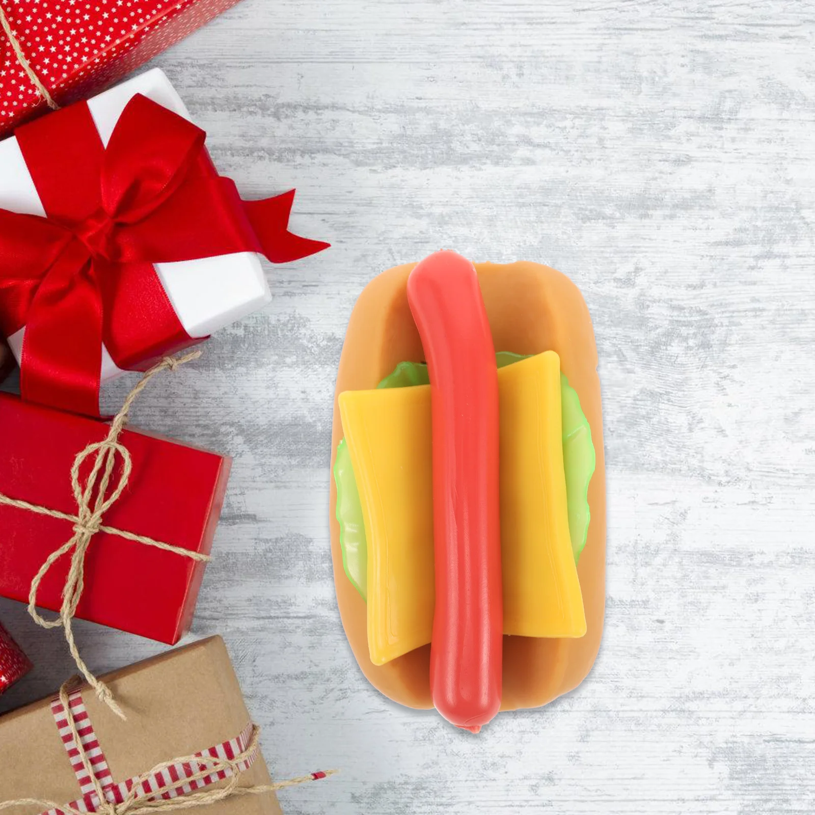 Hot Dog Squeeze Creative Fidget Plaything For Kids Stress Relief Funny Kawaii Sensory Fake Food Party Favors Decorative