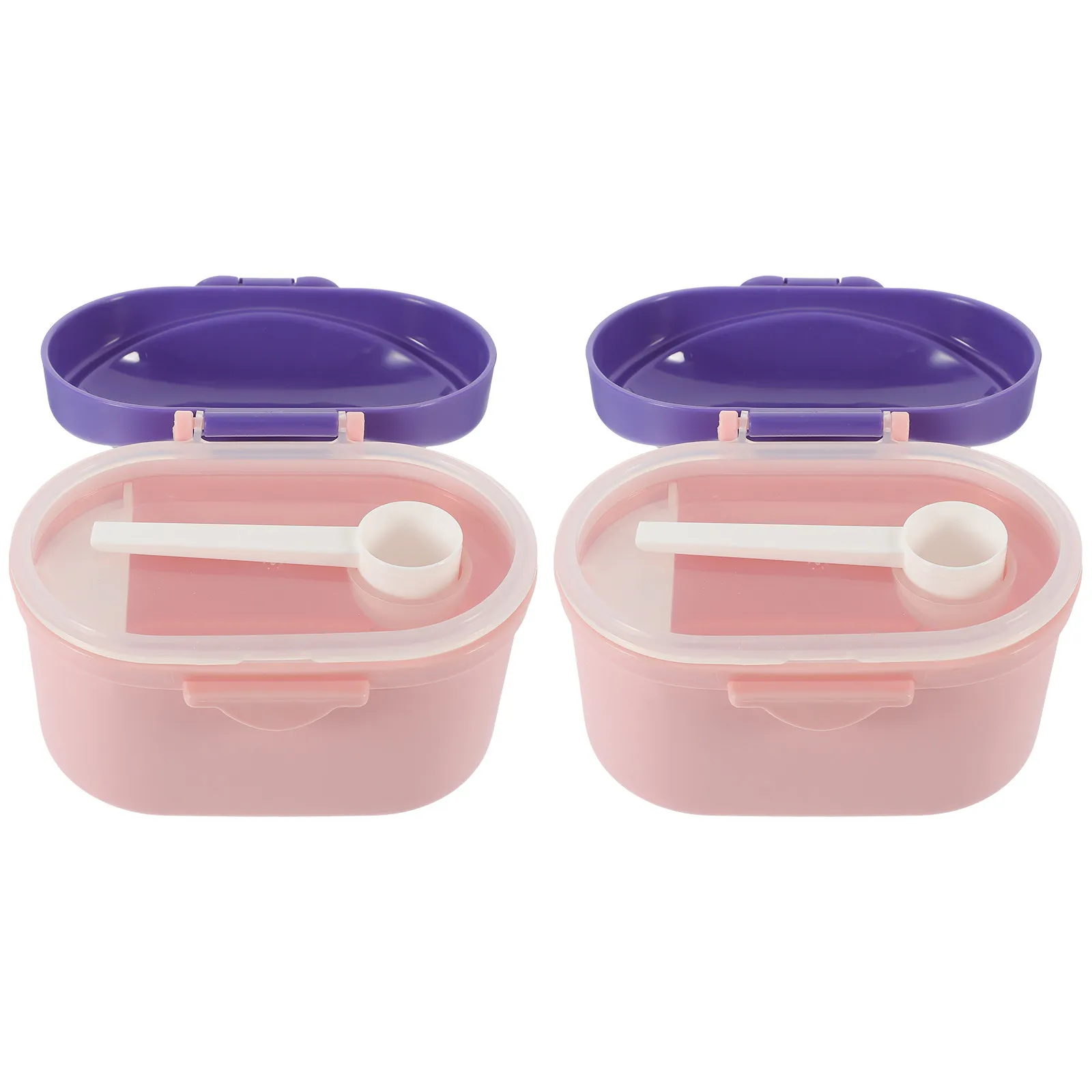 

2Pcs Milk Powder Container Moisture Proof Baby Formula Dispenser Travel Infant Milk Powder Box Baby Food Holder Spoon Included