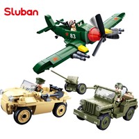 Military Ww2 World War Ii Soviet Union Il-2 Attack Plane Fighter Army Weapon Boy Aircraft Building Blocks Toy Brick