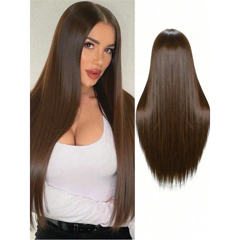 

Long Straight Black Synthetic Wig For Women Black Long Hair Wig