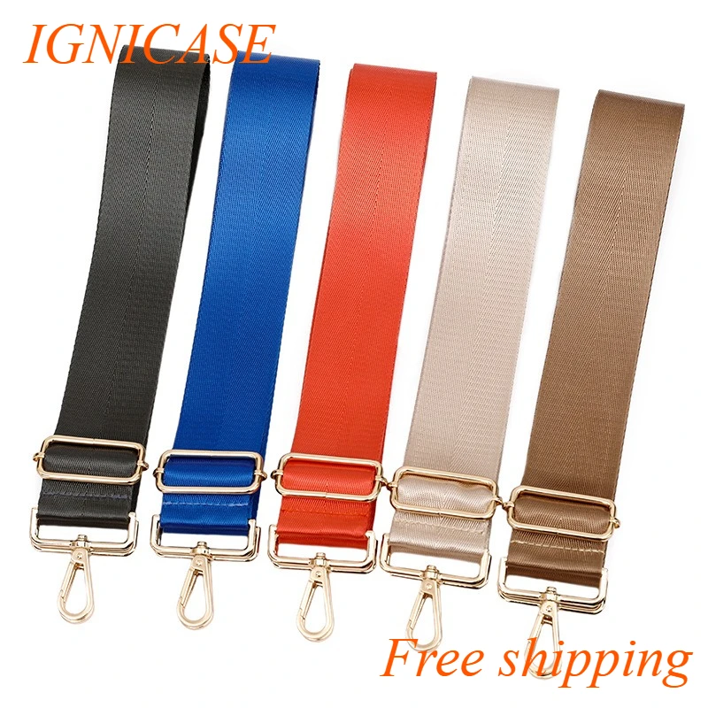 IGNICASE New Solid Color Shoulder Strap Bag Accessories Adjustable Single Shoulder Oblique Span Replacement Long Shoulder Strap