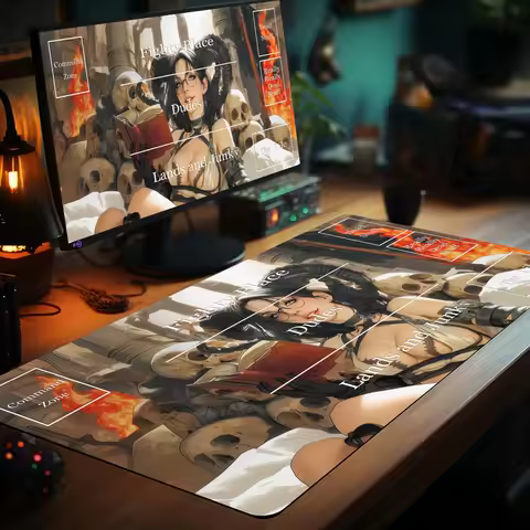 Witch anime mousepad Magic trading card battle gaming mats playmat Desk Mat pc accessories tcg mat rubber anti-slip base