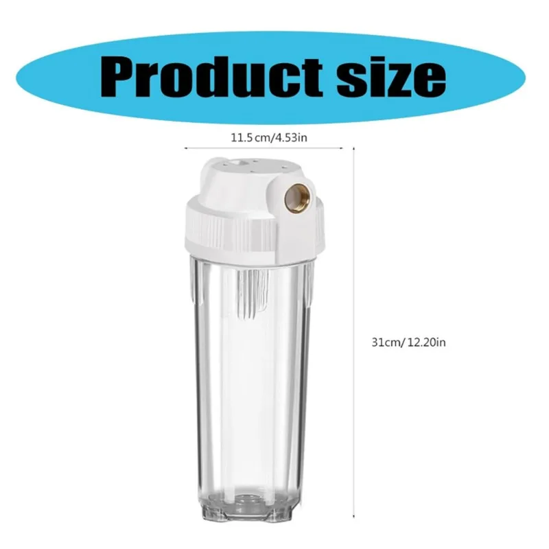 KEOL-For Kitchen Depurators Purifiers Accessories- Water Filter Replacement 10Inch Clear Cartridge Bottle Pre Filter Housing view 5