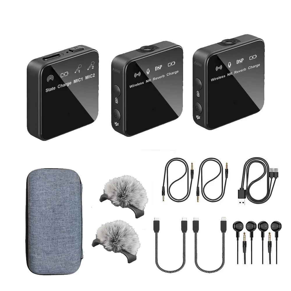 

New Type-C Wireless Microphone Livestreaming Lapel Collar Mic for Camera Mobile Phone PC