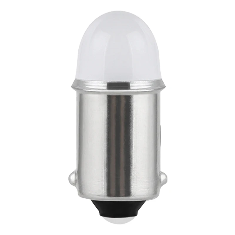 10PCS Super Bright 6V 24V Car Led Light BA9S Ceramic COB LED Marker Light Bulbs BA9S T4W Auto License Plate Light Reading Lamp