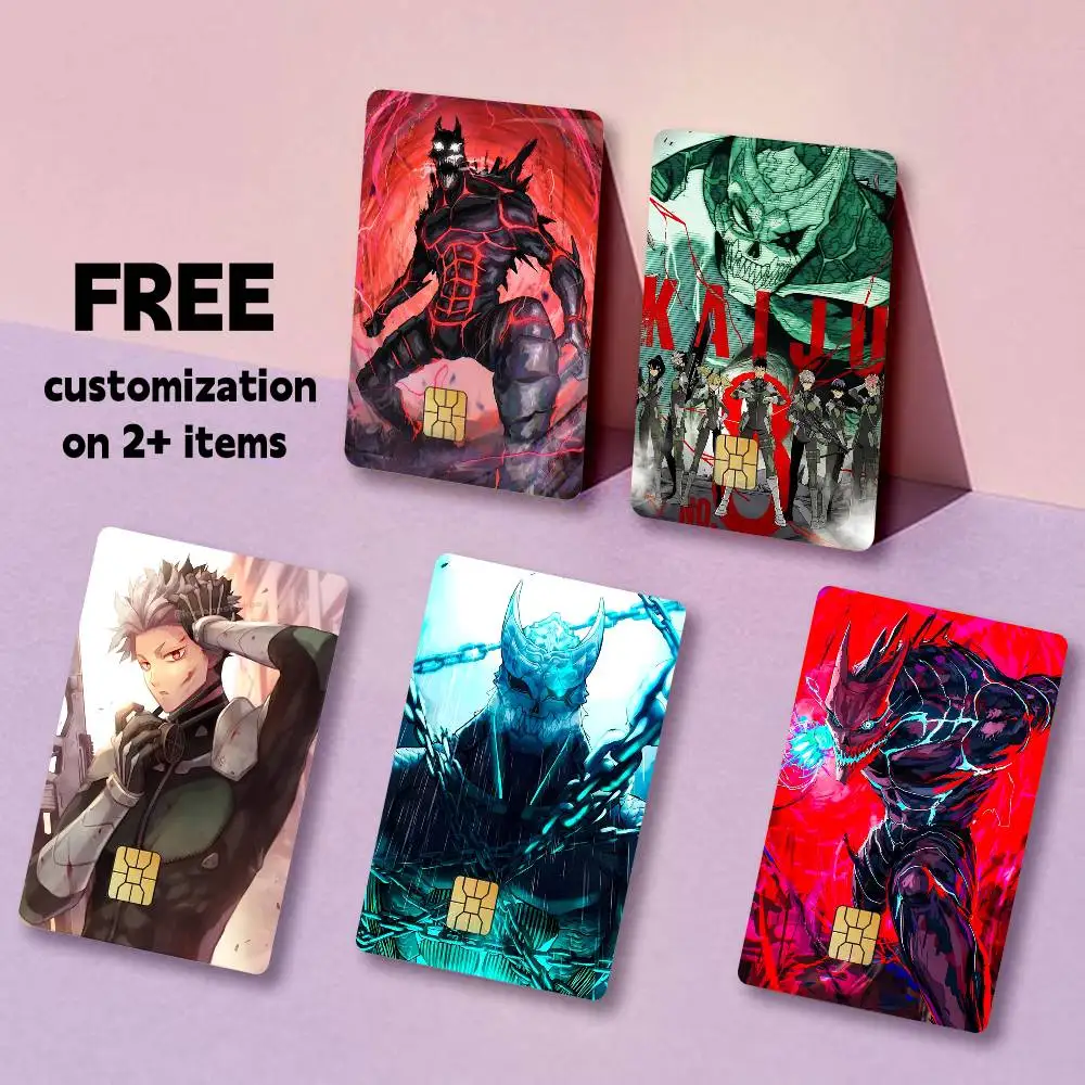 Monster K-Kafka Kaiju No-8 Card Stickers for Bank Access Protective Waterproof Film Cover Sticker Gift