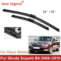 Lane Legend Wiper LHD Front Wiper Blades For Skoda Superb B6 2008 - 2015 Windshield Windscreen Front Window 24''+18''