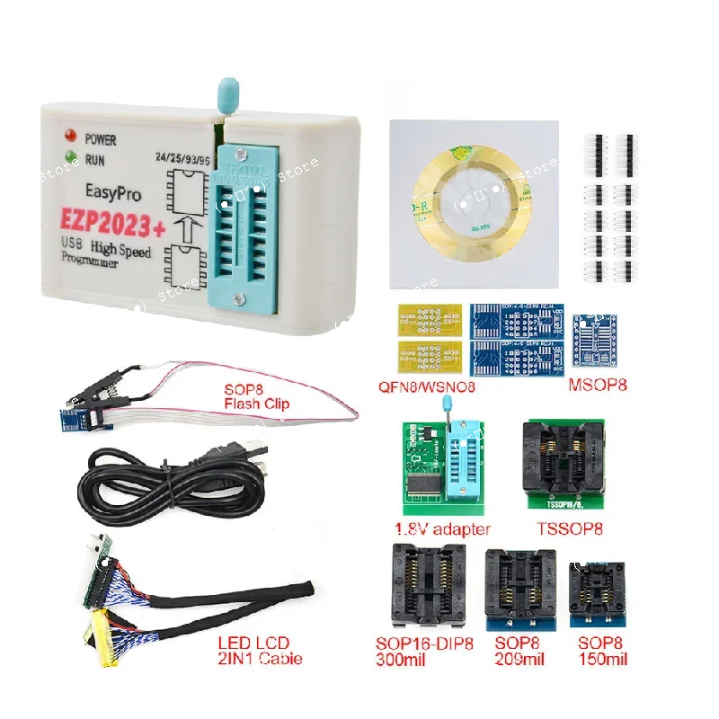 

ezp2023+high-speed spi flash programmer 24/25/93 bios 25t80 burning offline replication