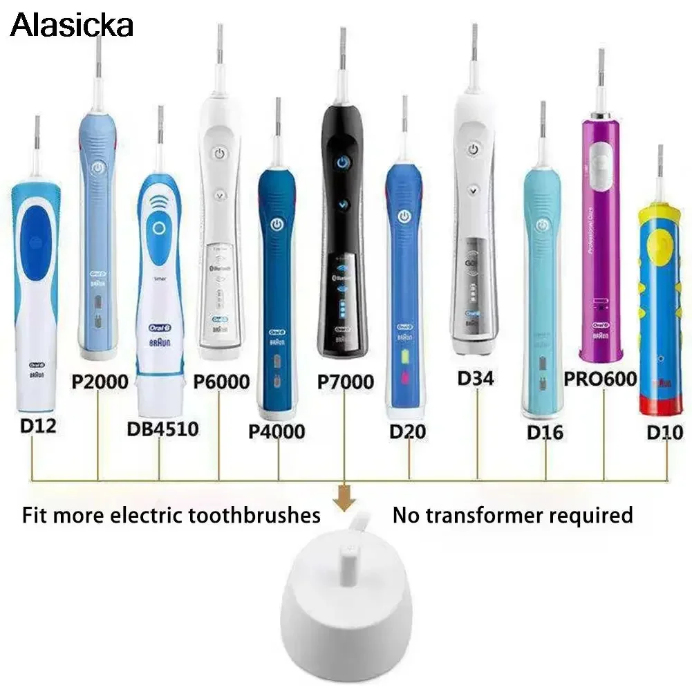 Dla Oral B serii 3757 D12 D20 elektryczna szczoteczka do zębów ładowarka indukcyjna podstawa ładująca Adapter wymiana wtyczki EU/US/USB