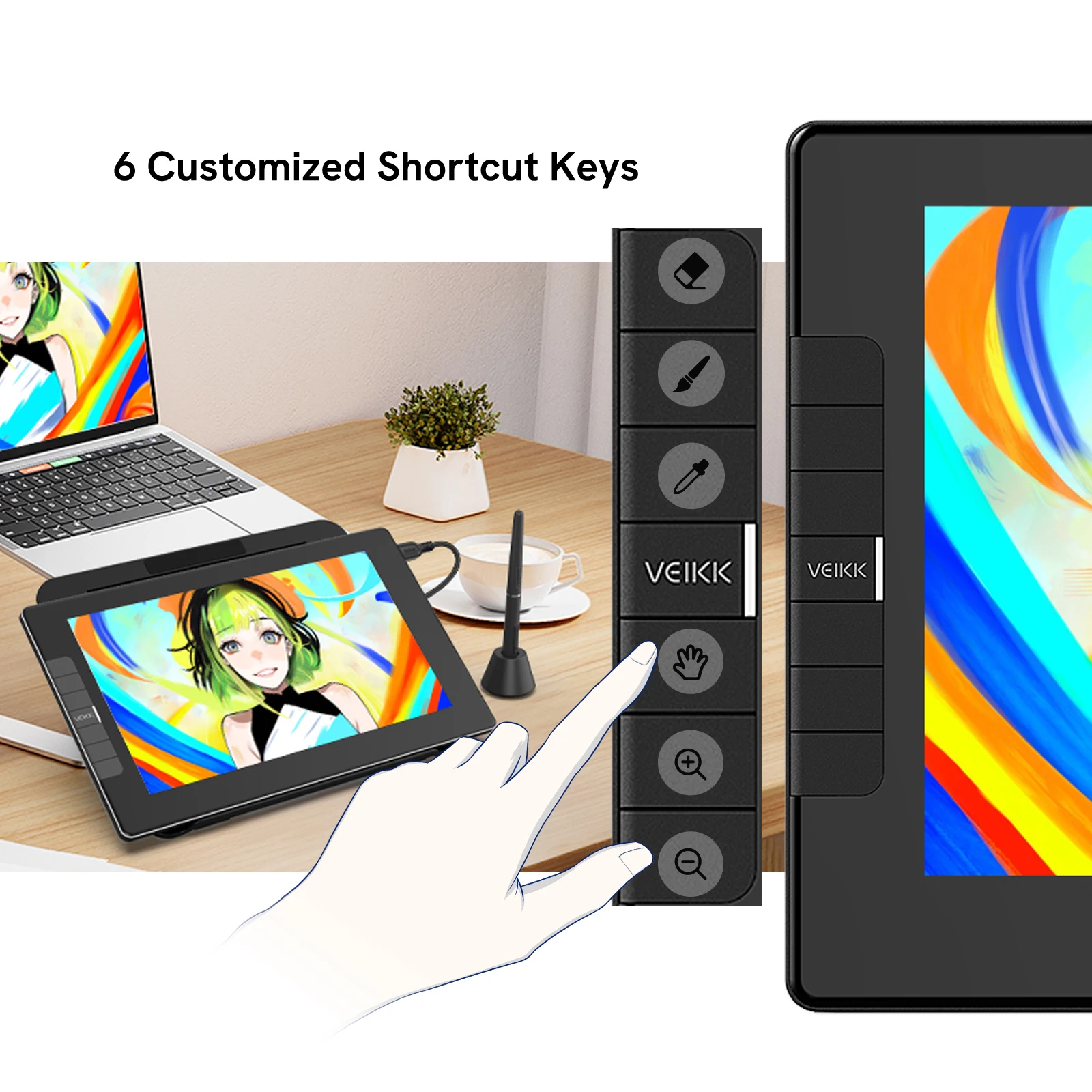 Elektronischer LED VEIKK VK1200v2 11,6 Zoll Zeichenbildschirm Tablet Gaming IPS Monitor
