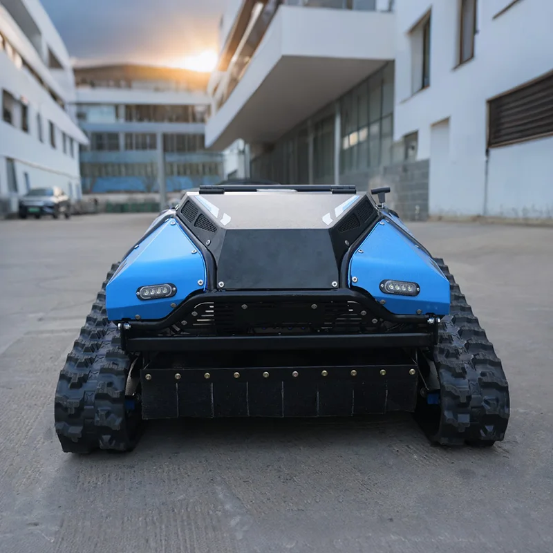 Remote Control Crawler Mower with 300m Range 800mm Width 10-200mm Remote Height 70° Slope Hybrid High Low Speed for Lawn Care view 4