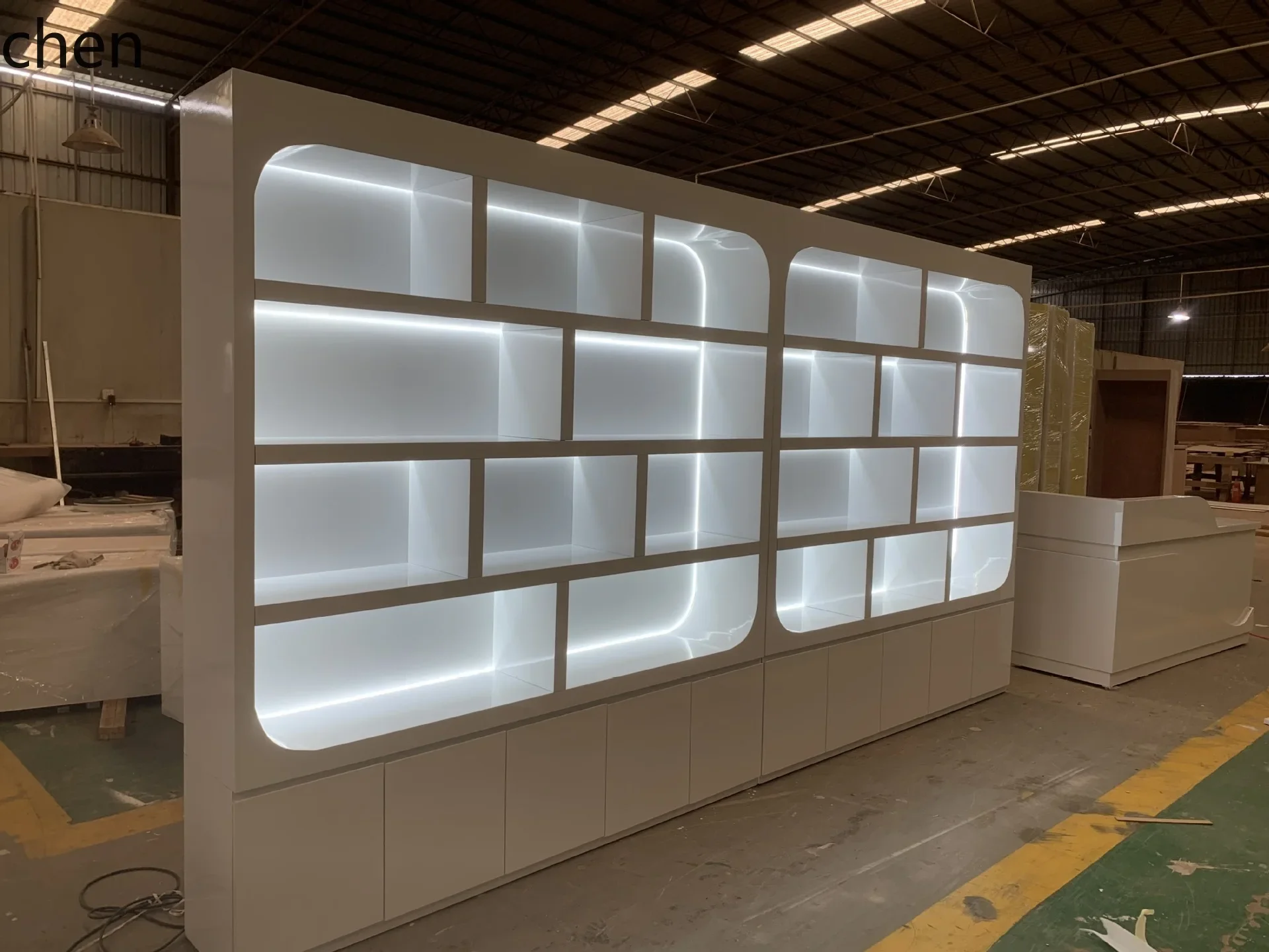 DSA Lacquer Cosmetic Display Cabinet Beauty Salon Product Sample Nail Counter Display Cabinet Whole Store Out