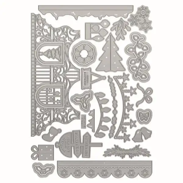 Caja de caravana Vardo Vintage, troqueles de corte de Metal, decoración de álbum de recortes DIY, tarjetas de papel en relieve, tarjetas de felicitación