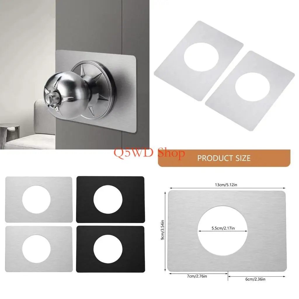 

Q5WD 2 шт. дверная ручка, ремонт крышки, задняя панель, квадратные крепежные пластины для дверной ручки