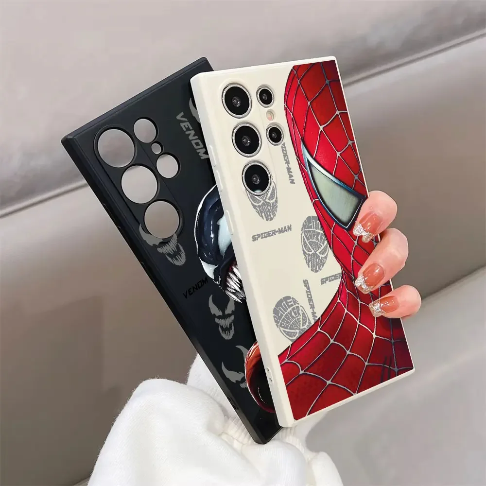 S25 Ultra Marvel Spider Man Venom Phone Case for Samsung Case A73 A72 A71 A55 5g A54 A51 A35 A15 4G S22 S23 S24Plus S23 FE Cover