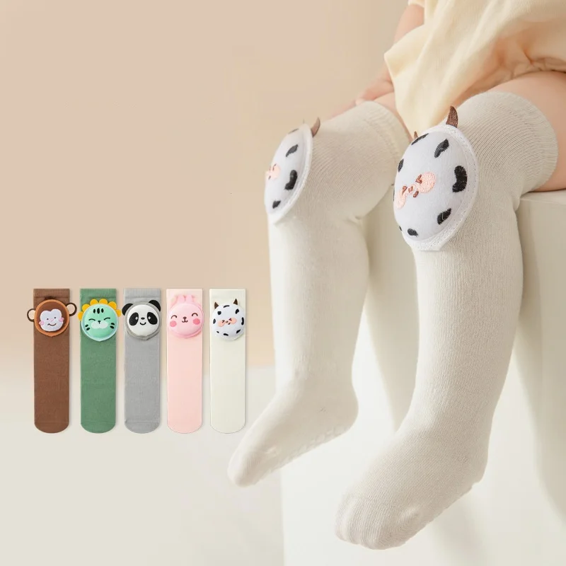 

Baby Knee Pads Climbing Socks Autumn Winter Toddler Boys Girls Over Knee Long Sock Children Cotton Boneless Non-slip Floor Socks