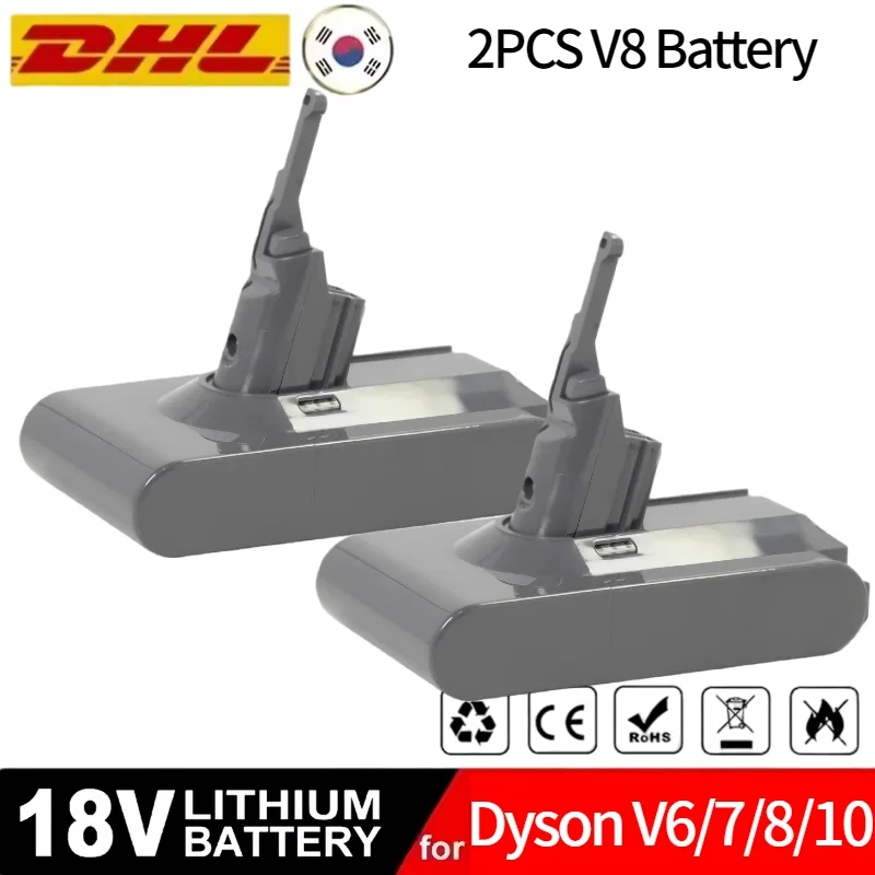 

12800mAh 21.6V for Dyson V6 V7 V8 V10 Rechargeable battery SV09 SV10 SV11 SV12 handheld Vacuum Cleaner Battery charger adapter