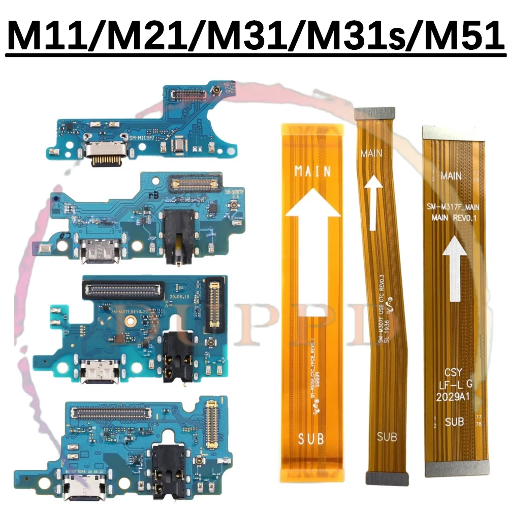 USB Charger Connector Charging Port Board For Samsung Galaxy M51 M515F M31s M317F M31 M315F M21S M21 M11 Motherboard Flex Cable