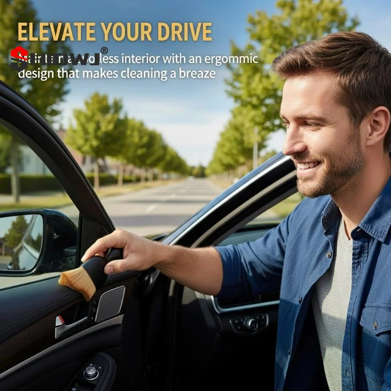 5/10PCS Car Interior Cleaning Brush Conditioner Air Outlet Soft Fur Clean Brushes With Shells Crevice Dust Brush Tools