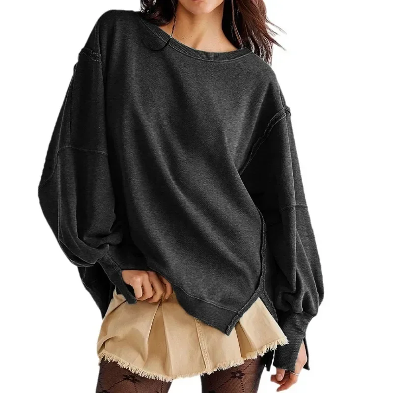 HOT SALE Round neck Sweatshirt Europe and America Tide brand Sports Bottom shirt T-shirt Knitwear Long Sleeve Tops Outerwear Wom