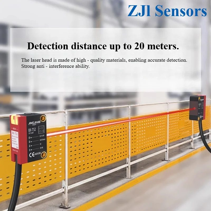 BX-T52 Long-distance square laser induction switch Concentrating small light spot laser sensor