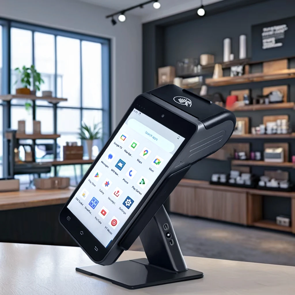 Portable POS Machine Android 14.0 OS NFC Bluetooth USB Connectivity Commercial Bank Pos Device Card Swipe Printer Pos Terminal