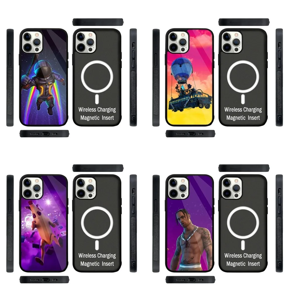 

Cool F-Fortnite Phone Case Strong Magnetic For IPhone 16,15,14,13,Pro,Max,Plus,11,12,Mini For Magsafe Wireless Charging