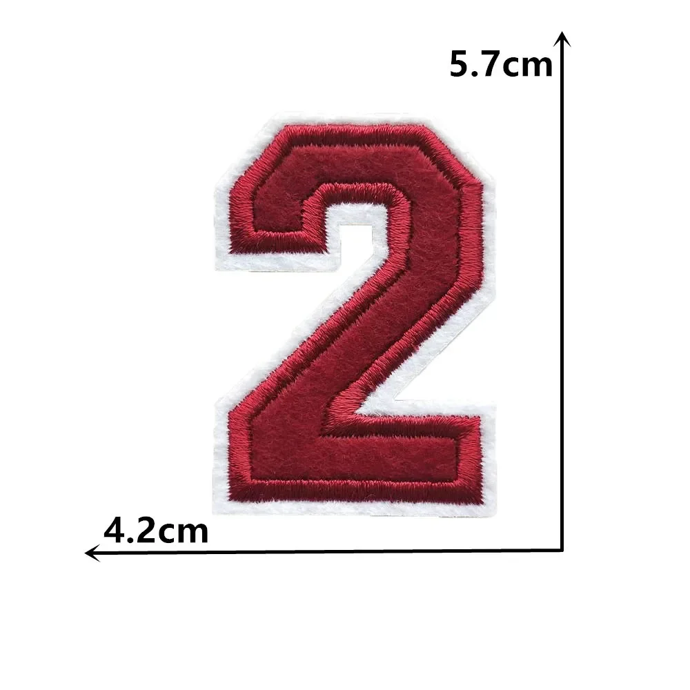 Three color Arabic numeral embroidery DIY cloth patch Hot melt adhesive ironing clothing patch embroidery patches for clothing