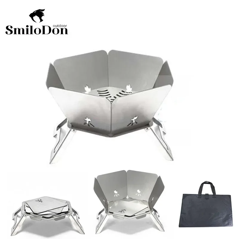 Smilodon-Camping Brazier Folding Bonfire Stove  Portable Firewood Burner Campfire Furnace Outdoor Fire Wood Stove Heater