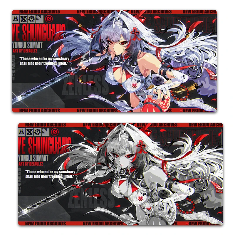 New Design Zenless Zone Zero Cool Ye Shunguang Black And Red ZZZ Video Game Anime Mouse Pad Mousepad XXL Keyboard Desk Mat