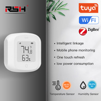 Tuya Smart WiFi/Zigbee Temperature and Humidity Sensor Indoor Hygrometer Thermometer with LCD Display Support Alexa Google Home