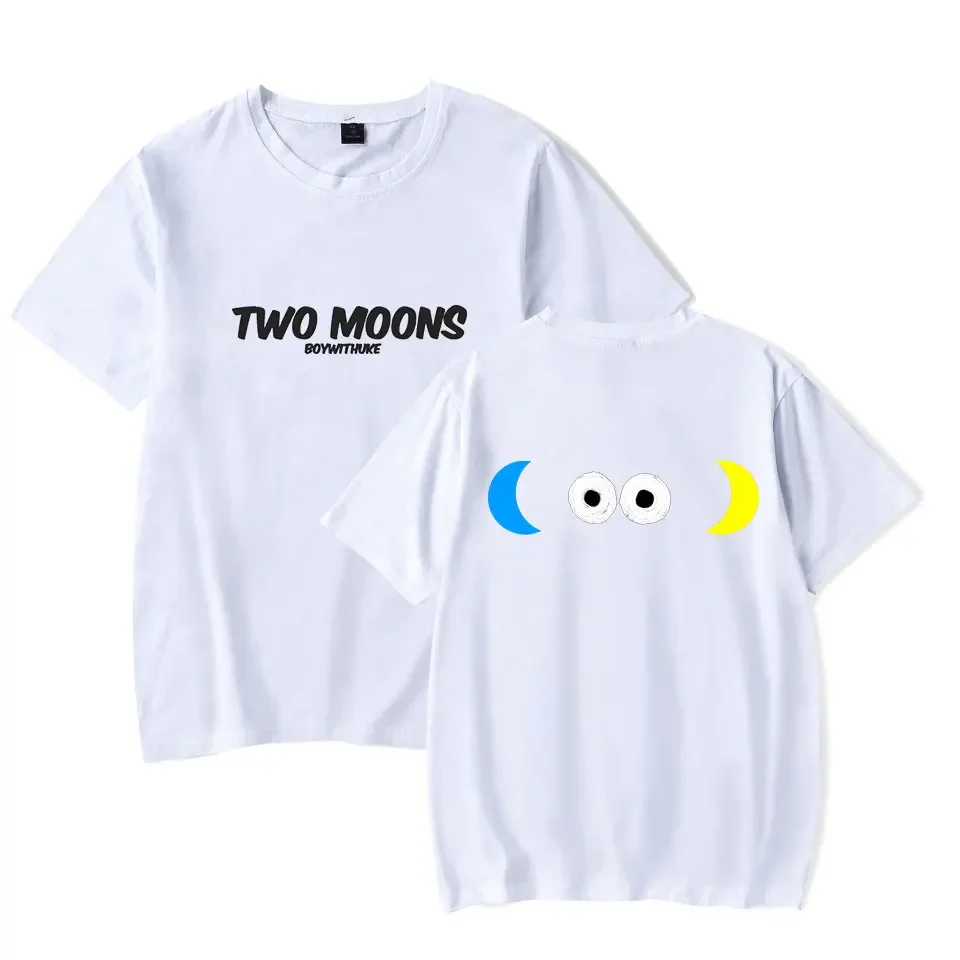 Men's T-shirt Fashion Boywithuke TWO MOONS Funny Tshirt Summer Casual Male T Shirt Hipster Hip-hop Tee Shirt Homme Streetwear