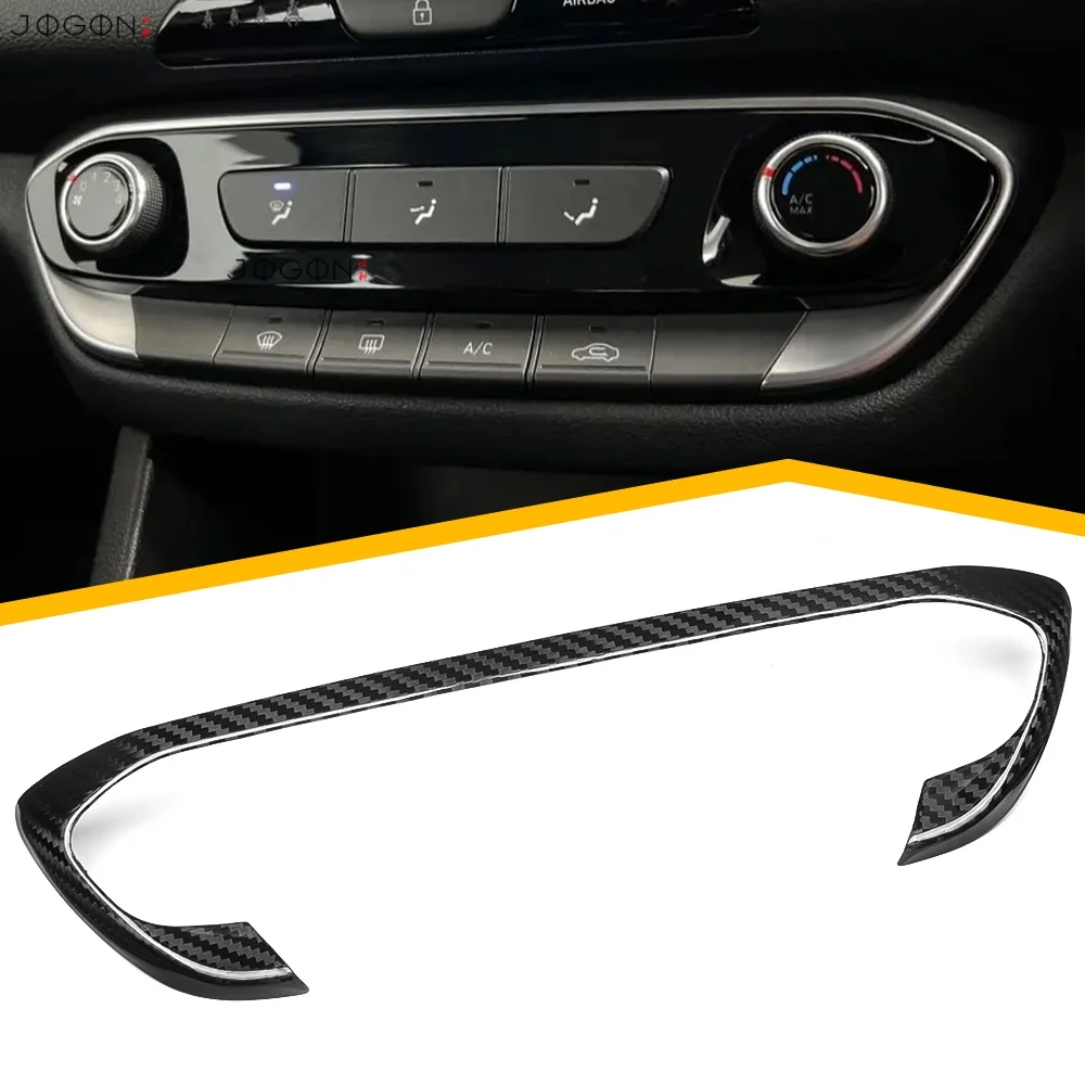 

100% Real Carbon Fiber Automotive Air Condition Outlet Console Trim Middle Air Vent Cover Decoration For Hyundai I30 2018-2025