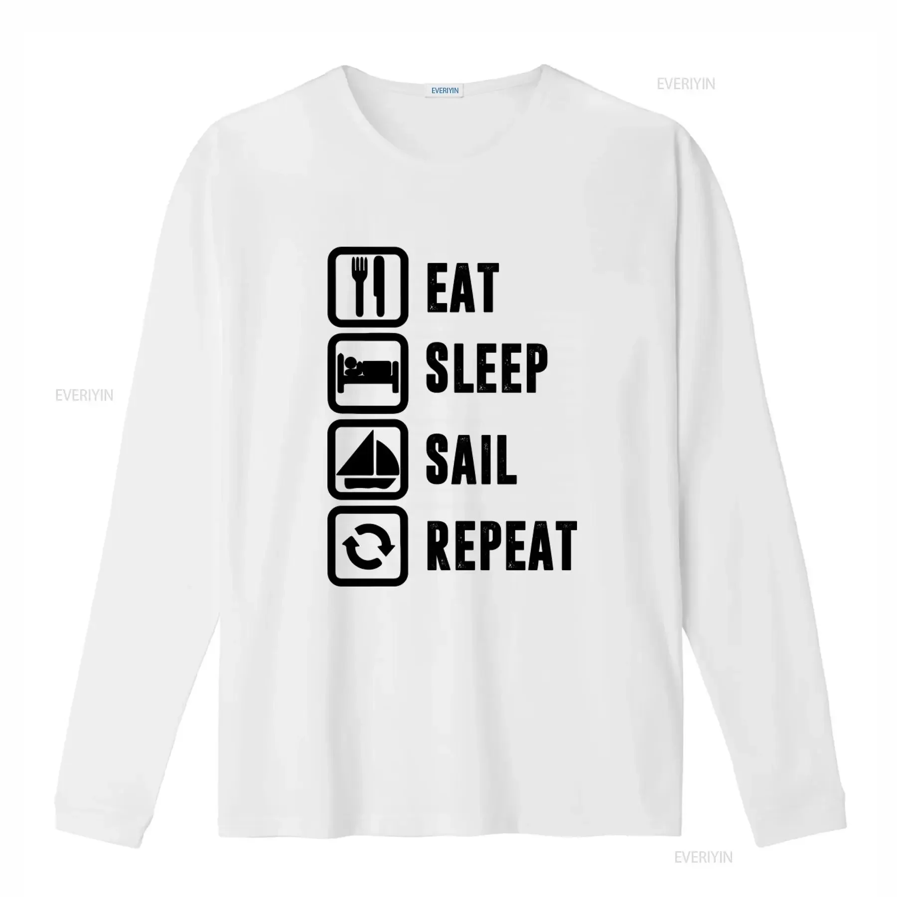 Eat Sleep Sail Repeat T shirt Funny Sailing Boat Yacht Catamaran Wingsail Design for Enthusiasts vintage Washed