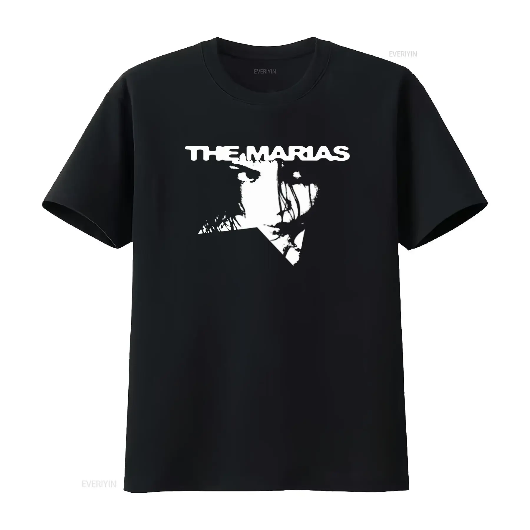 The Marias Star Girl black T shirt short sleeve All sizes XY551 vintage Washed Versatile designer clothes Soft Comfortable