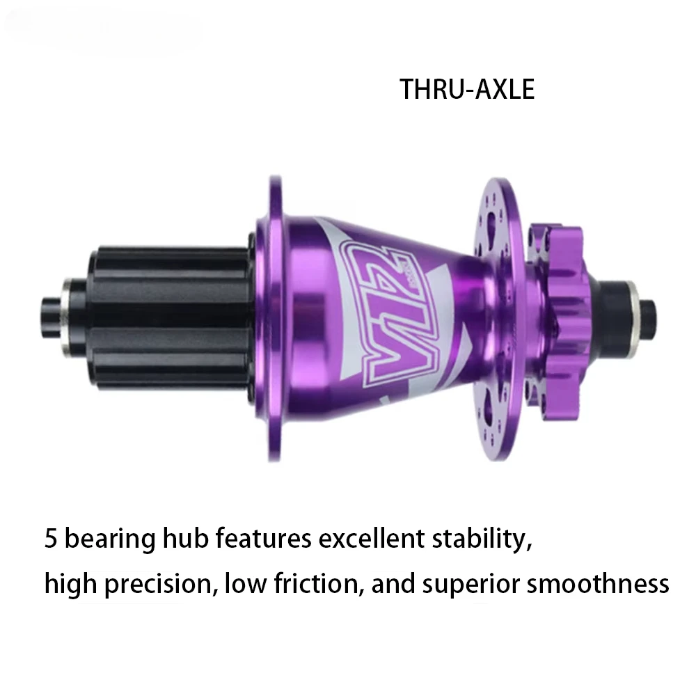 Rear Disc Bike Hub 12 Claw 32/36 Hole MTB High Quality Aluminum Alloy THRU-AXLE for 8-11 Speed Bike Hub