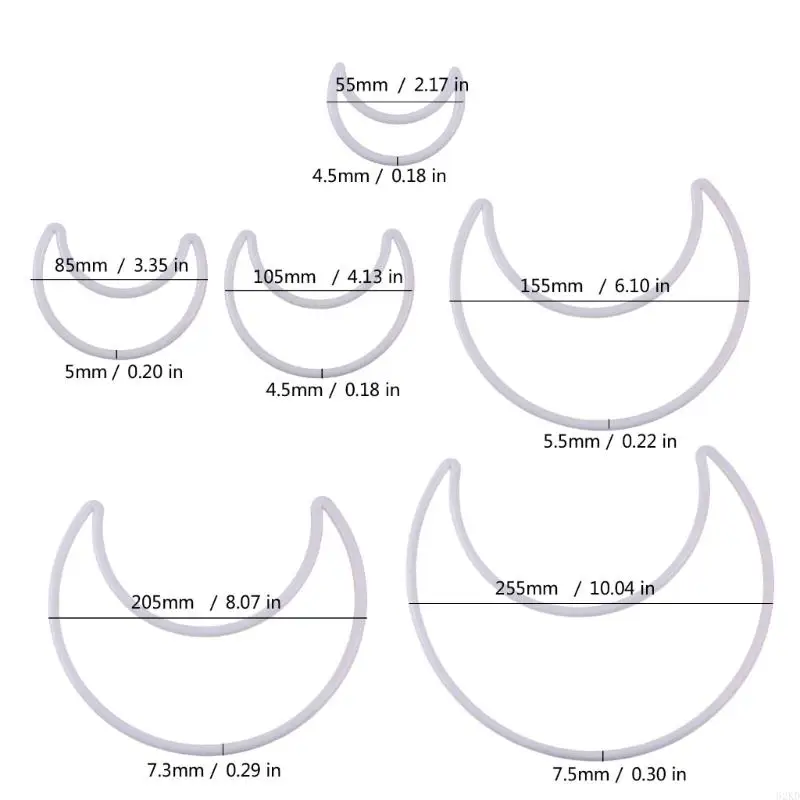 62kd Lua lua DIY Lua plástico branco para vários Dreamcatchers Creation