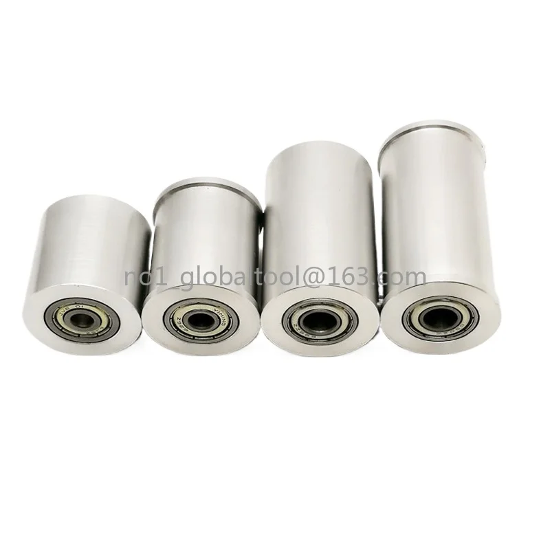 Double Bearing Driven Sliding Wheel Aluminum Alloy Guide Wheel Abrasive Belt Machine Driven Wheel Unpowered Roller Pressure